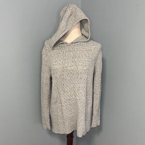 American Eagle Women’s Gray Hooded Sweater Sz M
